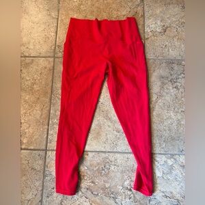 New Vibrant Red Athleta  Salutation Stash Pocket Tight